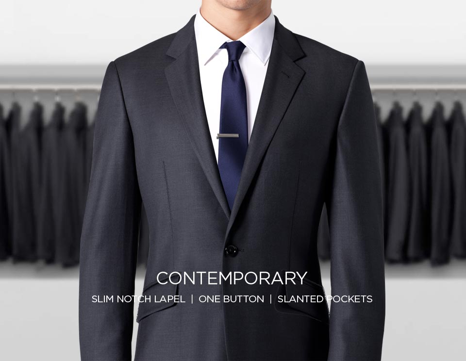 Contemporary - Slim Notch Lapel and One Button